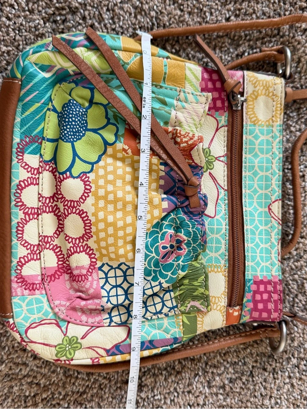 FOSSIL Patchwork Floral Printed Vintage Crossbody